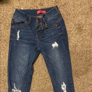 Minimal distress jeans